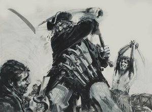Blackbeard (gouache på papir) af Graham Coton