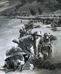 Dunkirk krigsscene af Graham Coton