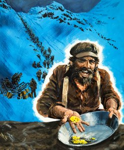 Panorering efter guld under Klondike-guldfeberen af Graham Coton