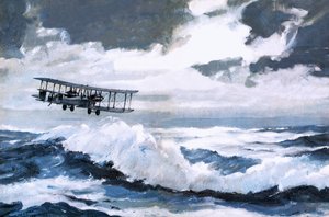 Vickers Vimy foretager sin rekordstore transatlantiske flyvning af Graham Coton