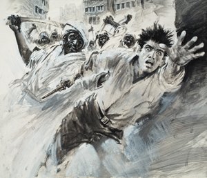 William Robinson, An American Traveller (gouache på papir) af Graham Coton