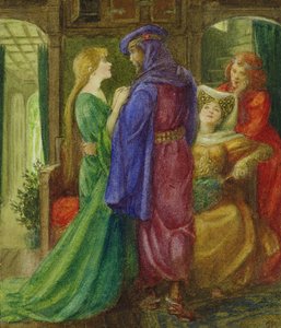 Beauty and the Beast (akvarel med kropsfarve på papir) af Graham Robertson