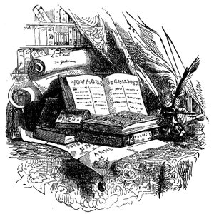 Illustration til "Gullivers rejser" skrevet af Jonathan Swift
