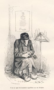 Kirkerotte. Vignetter illustreret af JJ Granville. Gravering signeret Andrew, Best og Leloir i delen med titlen "The philosopher rat" skrevet af Edouard Lemoine i "Scener af dyrenes private og offentlige liv". Paris, J. Hetzel og Paulin af Grandville