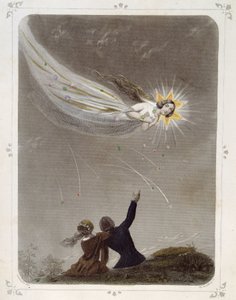 Stjerner: Kvinde, der repræsenterer "" The shooting star"" - af Grandville