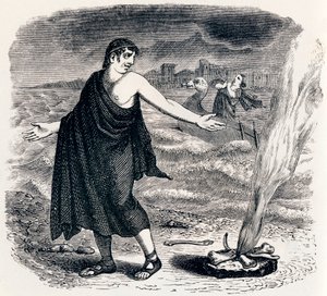 Jupiter og passageren (Jupiter og passageren) - Fables af La Fontaine af Grandville