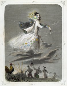 Stars: Woman, der repræsenterer "" The Morning Star"" - af Grandville