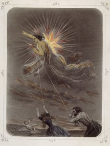 Stjerner: Kvinde, der repræsenterer "" Den onde stjerne"" (ulykken) - af Grandville af Grandville
