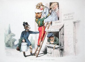 Bortførelsen eller den snedige Ruse, karikatur fra 