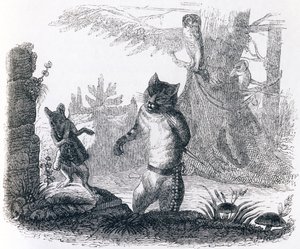 Katten og rotten - Fabler af La Fontaine af Grandville