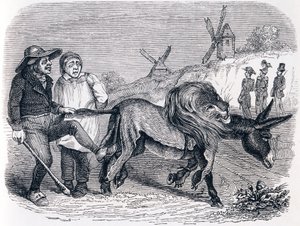 Æslet med løveskind - Fabler af La Fontaine af Grandville