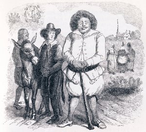 Mølleren, hans søn og æslet - Fabler af La Fontaine af Grandville