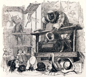 Aben og leoparden (Le singe et le leopard) - Fabler af La Fontaine af Grandville