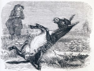 Den gamle mand og ræven - Fabler af La Fontaine af Grandville