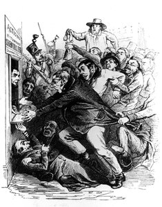 Aktionærerne, kobberstik efter tegning af Jean Ignace Isidore aka JJ Grandville