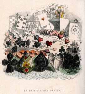 illustration: En kamp om kort at spille, for "Un Autre Monde", udgave Fournier af Grandville