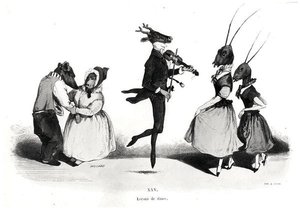 Et par hunde fra Les Metamorphoses du Jour-serien af Grandville