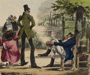 La karikatur; nr. 13, 1830-35 (håndkoloreret litho) af Grandville 1803 47 Grandville 1803 47