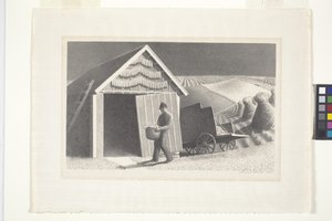 Frøtid og høst af Grant Wood