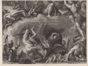 Allegorisk rytterportræt af Louis XIV, konge af Frankrig af Gérard Edelinck