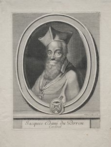 Kardinal Jacques Davey Duperron. af Gérard Edelinck