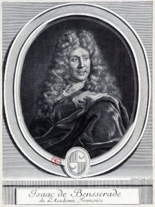Isaac de Bensserade fra Académie Françoise af Gérard Edelinck