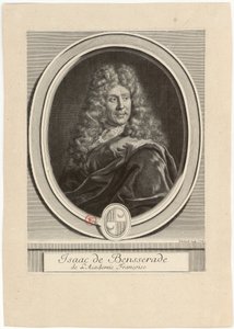 Isaac de Bensserade fra Académie Françoise af Gérard Edelinck