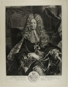 Jules Hardouin-Mansart af Gérard Edelinck