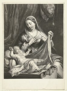 Maria med Kristusbarn i Krybbe