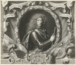 Portræt af Antoine-Armand de Fradet de Saint-Aoust af Gérard Edelinck