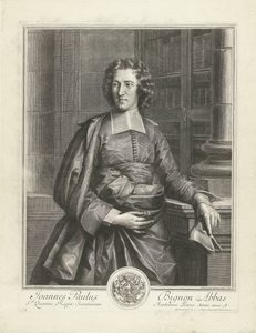 Portræt af Jean Paul Bignon Joannes Paulus Bignon Abbas (titel på objekt) af Gérard Edelinck