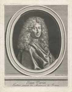 Portræt af Jean Varin af Gérard Edelinck