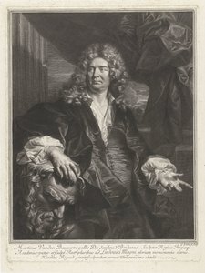 Portræt af Martin Desjardins Martinus Vanden Baugart (titel på objekt) af Gérard Edelinck