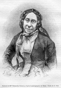 Marceline Desbordes Valmore portrætgrav af «Gérard» d’après Georges Fath d’après Nadar