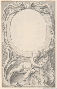 Design til ramme omkring portrættet af Francis Russell, anden jarl af Bedford af Gravelot