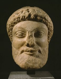 Hoved af Dionysos, Attika, ca. 480-460 f.Kr. (marmor)