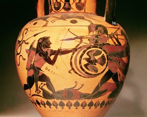 Heracles kæmper mod Geryon (keramik)