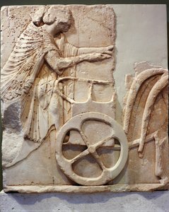 Relief af racerløber på sin vogn, 520 f.Kr. (marmor) af Greek
