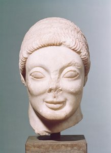 "Rayet-hovedet", attisk, fra Dipylon, ca. 530 f.Kr. (marmor)