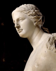Venus de Milo, detalje af hovedet, hellenistisk periode, ca. 100 f.Kr. marmor