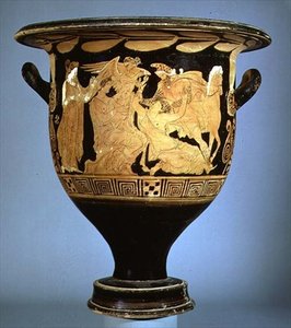 Attic rød-figur klokke krater forestillende Boreas med Oreithya (keramik) af Greek