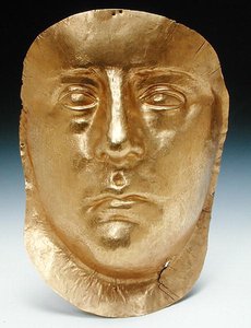 Maske af Rhescuporis III (210-228 AD) Konge af Bosporus (guld)