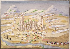 Slag omkring Theben, plade 22 fra Pictorial History of the Greek Independence War of General Makryjannis af Greek School
