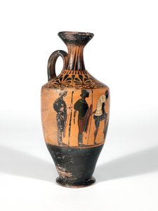 Lekythos, Krigere bevæbnet til kamp, 510-500 f.Kr. af Greek School
