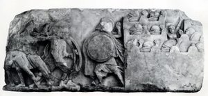 Sektion af frisen af Nereid-monumentet ved Xanthus, omkring 4. århundrede f.Kr. (relief) af Greek School