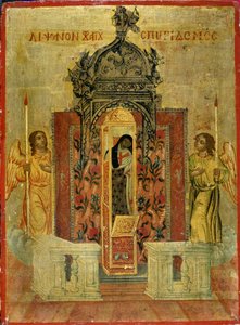 The Reliquary Shrine of St. Spyridon, ca. 1786-1800 (tempera på fyrretræ) af Greek School