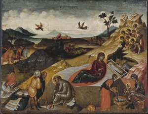Kristi fødsel, ca. 1490. af Greek icon.