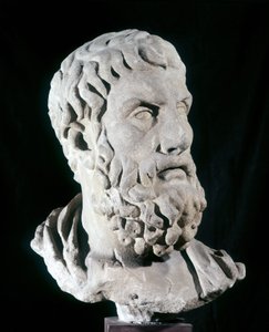 Portræt af Epicure (341 f.Kr. - 270 f.Kr.), græsk filosof, grundlægger af epikurismen. Baracco-museet, Rom.