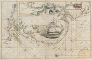 Et kort over østkysten fra Barton, Lincolnshire, til Dover, Kent
