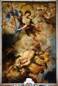 Ærkeenglen St. Michael besejr de oprørske engle, ca. 1680